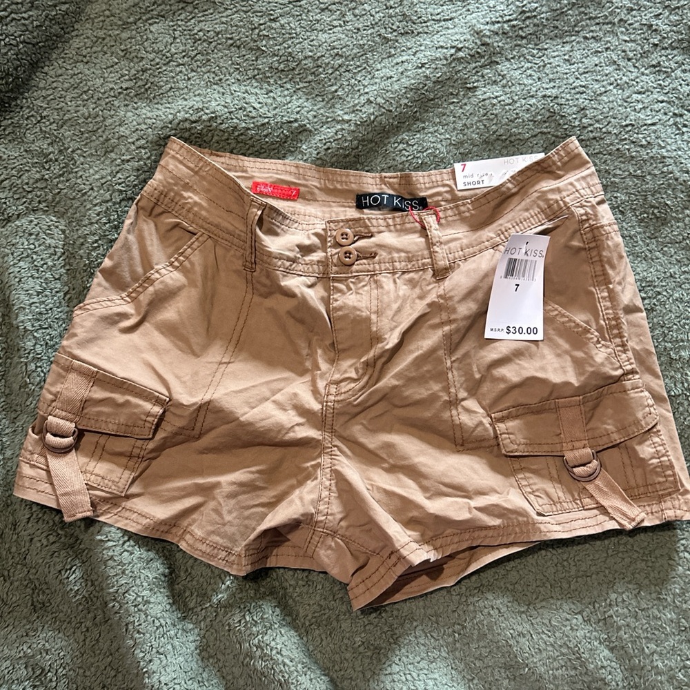 Hot Kiss Women's Tan Cargo Shorts